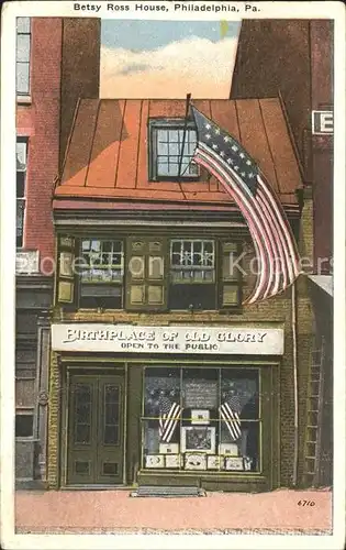 Philadelphia Pennsylvania Betsy Ross House Flag Kat. Philadelphia