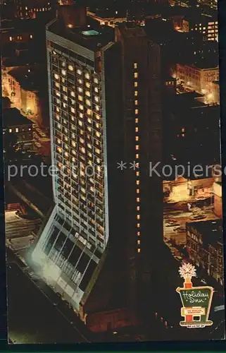 San Francisco California Holiday Inn Hotel at night Kat. San Francisco