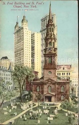 New York City St Paul Buildings and St Paul's Chapel / New York /
