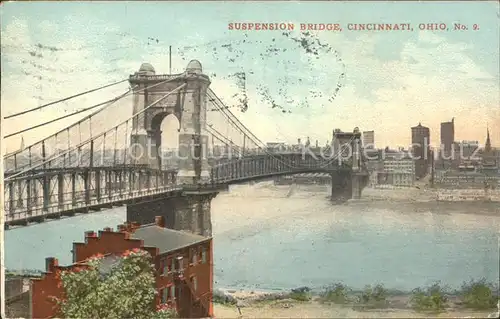 Cincinnati Ohio Suspension Bridge Kat. Cincinnati