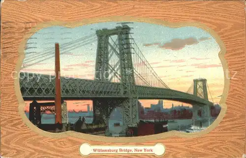 New York City Williamsburg Bridge East River / New York /