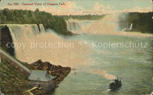 Niagara Falls New York General view Boat "Maid of the Mist" Kat. Niagara Falls