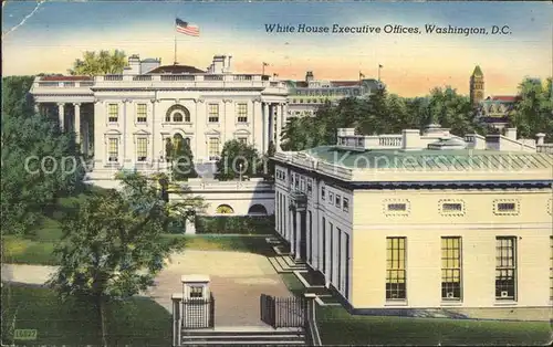 Washington DC White House Executive Offices Flag Kat. Washington