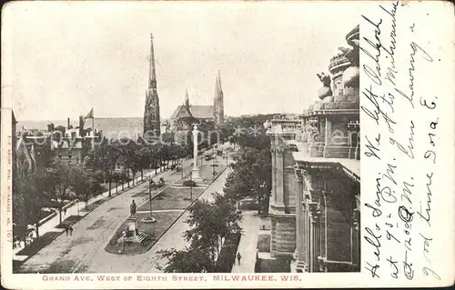 Milwaukee Wisconsin Grand Avenue Monument Church Kat. Milwaukee