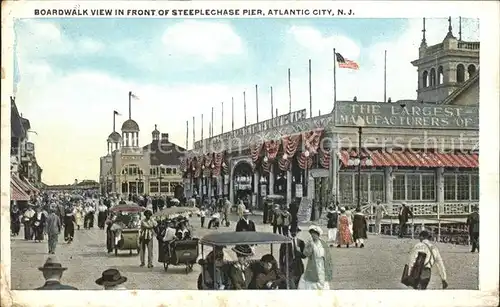 Atlantic City New Jersey Boardwalk Steeplechase Pier Kat. Atlantic City