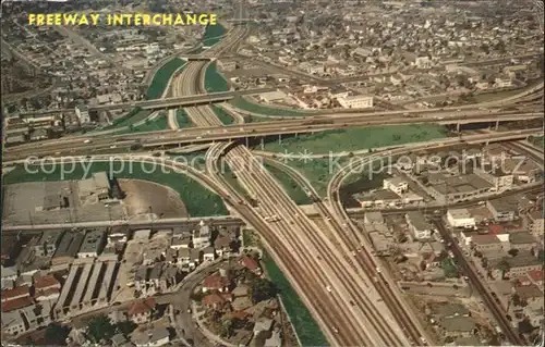 Los Angeles California Freeway Interchange aerial view Kat. Los Angeles