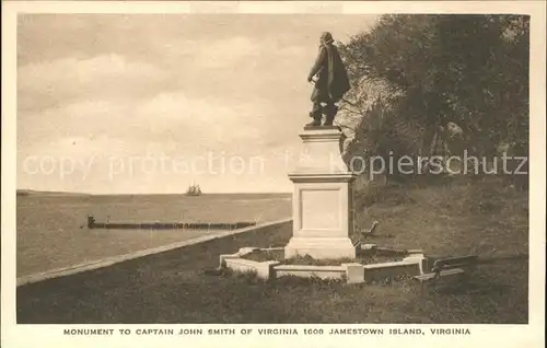 Jamestown Virginia Monument Captain John Smith Jamestown Island Kat. Jamestown