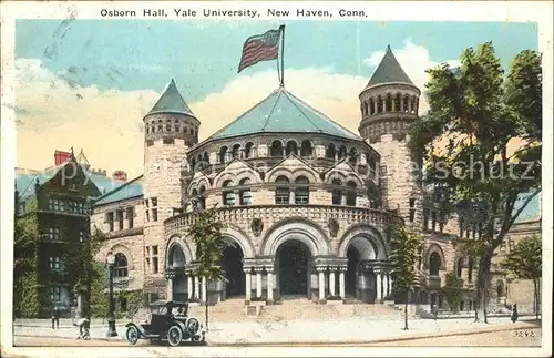 New Haven Connecticut Osborn Hall Yale University Flag Kat. New Haven