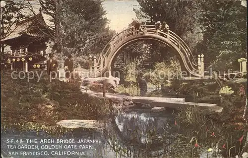 San Francisco California Arch Bridge Japanese Tea Garden Golden Gate Park Kat. San Francisco