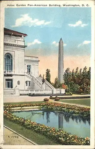 Washington DC Aztec Garden Pan American Building Obelisk Kat. Washington