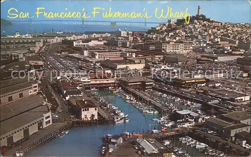 San Francisco California Fisherman s Wharf Oakland Bay Bridge Yerba Buena Island aerial view Kat. San Francisco