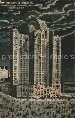 New York City City Investing Building Skyscraper at night Theochrom Serie No. 163 / New York /