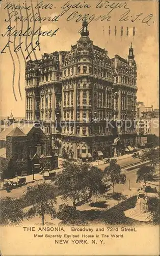 New York City Ansonia Hotel Broadway / New York /