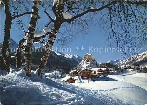 Tarasp mit Schloss Tarasp Kat. Tarasp