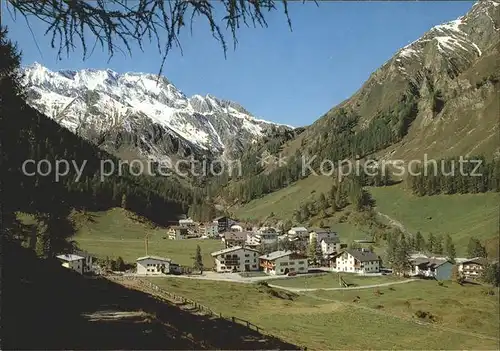 Samnaun Dorf Ortsblick Kat. Samnaun Dorf