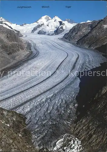 Eggishorn mit Blick auf Grossen Aletschgletscher Kat. Eggishorn