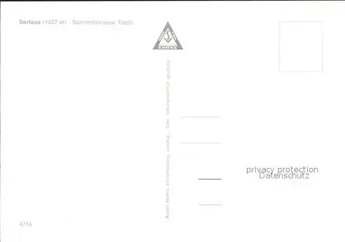 Serfaus Tirol Panorama Kat. Serfaus