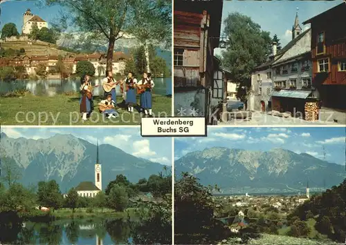 Werdenberg Buchs Dorf Musikgruppe Ortsansicht Kirche Kat. Werdenberg