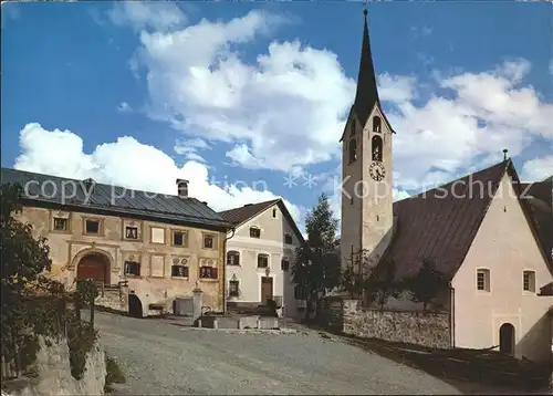 Guarda Inn Dorfplatz Kirche Kat. Guarda