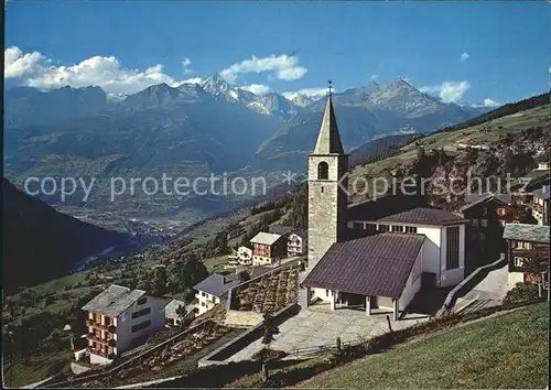 Visperterminen Rhonetal mit Bietschhorn Kat. Visperterminen