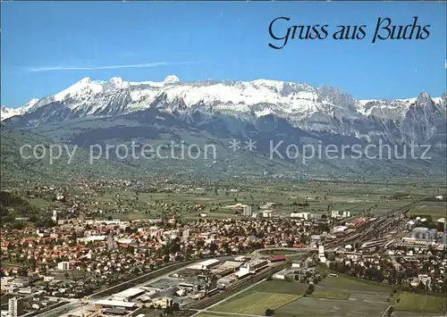 Buchs SG mit Alpstein Fliegeraufnahme /  /