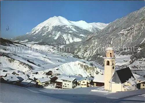 Parsonz mit Kirche und Lenzerhorn Kat. Parsonz