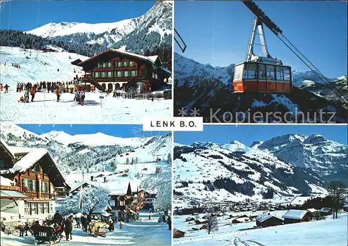 Lenk Simmental Panorama Teilansichten Seilbahn Kat. Lenk Simmental