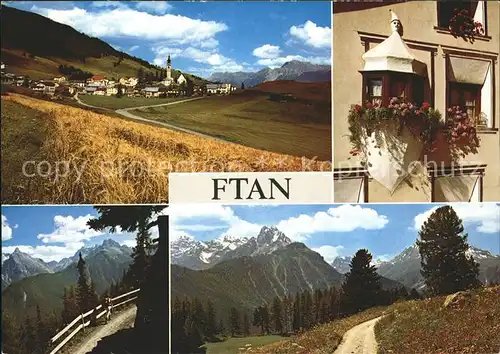 Ftan Panorama mit Teilansichten Kat. Ftan