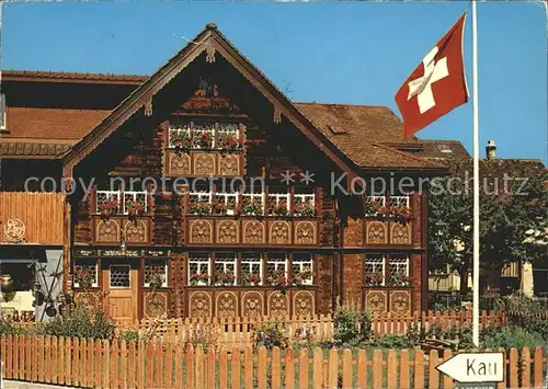 Appenzell IR Bemaltes Haus des Glockensattlers Kat. Appenzell