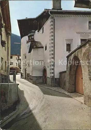 Sta Maria Muestair Dorfpartie an der alten Umbrailstrasse Kat. Sta Maria Muestair