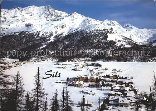 Sils Baselgia Totalansicht Kat. Sils Baselgia