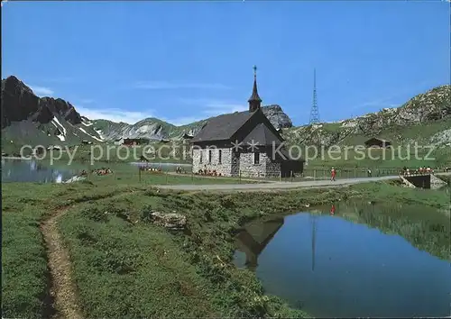 Melchsee Frutt Panorama mit Kapelle Kat. Melchsee Frutt