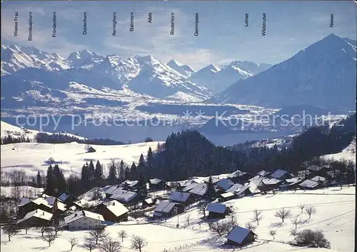 Schwanden BE mit Alpenpanorama Kat. Schwanden BE