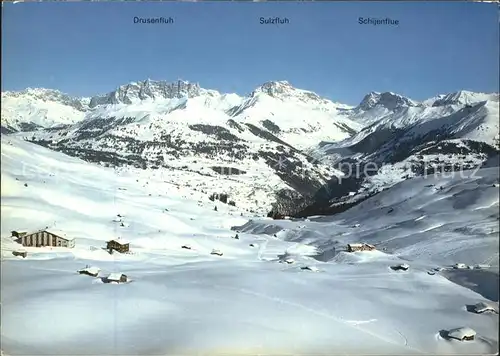 Fideris Skihaus Arflina und Skihaus Heuberge mit Alpenpanorama Kat. Fideris