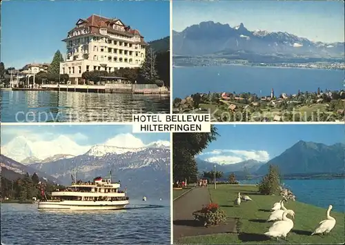 Hilterfingen Thunersee Hotel Bellevue Ausflugsschiff Schwaene / Hilterfingen /Bz. Thun