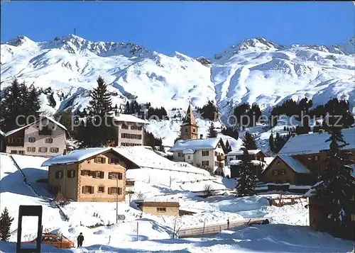 Parpan Ortsansicht mit Alpenpanorama Kat. Parpan