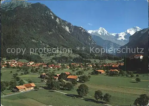 Wilderswil Gsteig mit Moench und Jungfrau Kat. Wilderswil