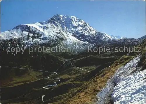 Andermatt Oberalppass mit Piz Cavradi und Val Meighels Kat. Andermatt