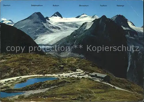 Nufenen Hinterrhein Nufenenpass mit Alpenpanorama Kat. Nufenen