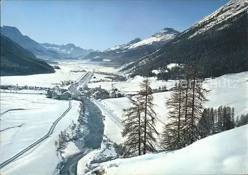 La Punt Chamues ch Oberengadin mit Piz de la Margna Kat. La Punt Chamues ch