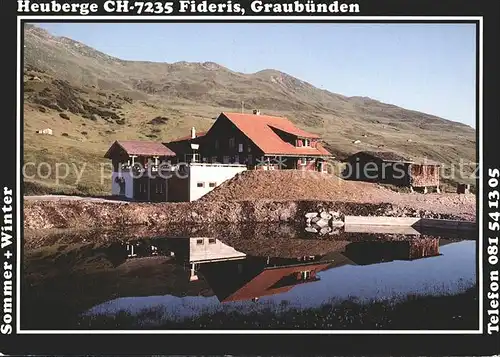 Fideris Heuberge Gasthof Kat. Fideris