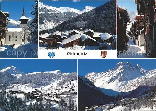 Grimentz Dorfmotive Panorama Kat. Grimentz