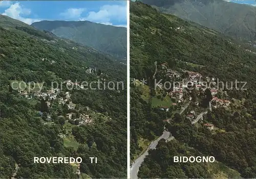 Roveredo TI und Bidogno Panorama Kat. Roveredo TI