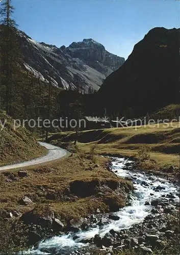 Davos GR Sertigtal beim Wasserfall mit Hochducan Kat. Davos