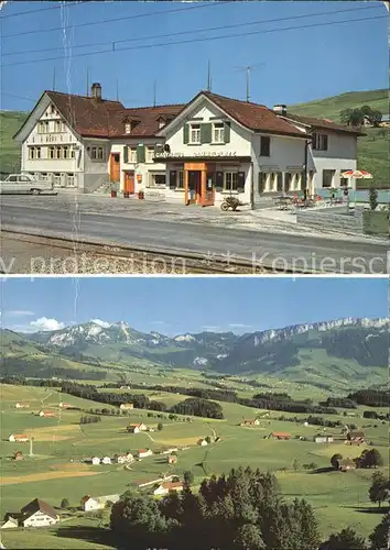 Appenzell IR Panorama und Gasthaus Sammelplatz Kat. Appenzell