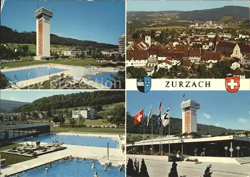 Zurzach Thermalbad Ortsblick Kat. Zurzach