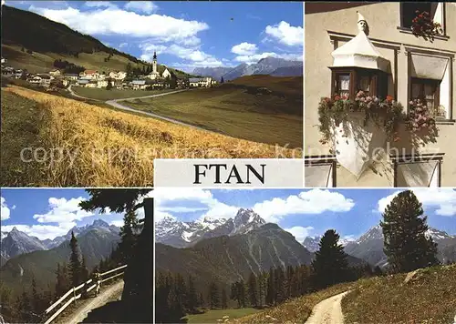 Ftan Panorama Erker Landschaften Kat. Ftan