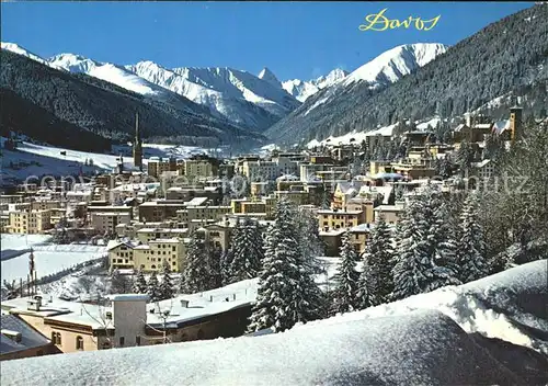 Davos GR mit Tinzenhorn und Piz Mitgel Kat. Davos