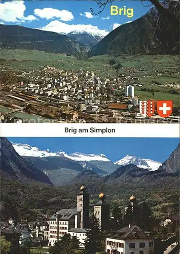 Brig am Simplon Panorama Kirche Kat. Brig