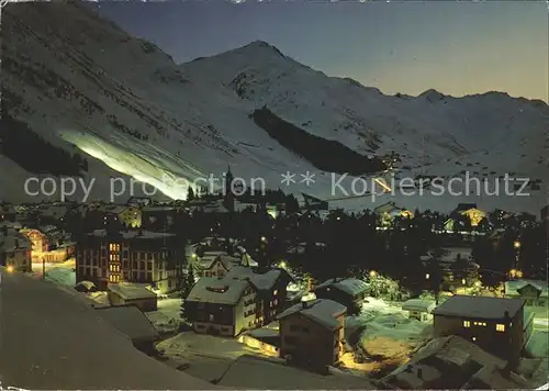 Andermatt mit Hospental Nachtaufnahme Kat. Andermatt